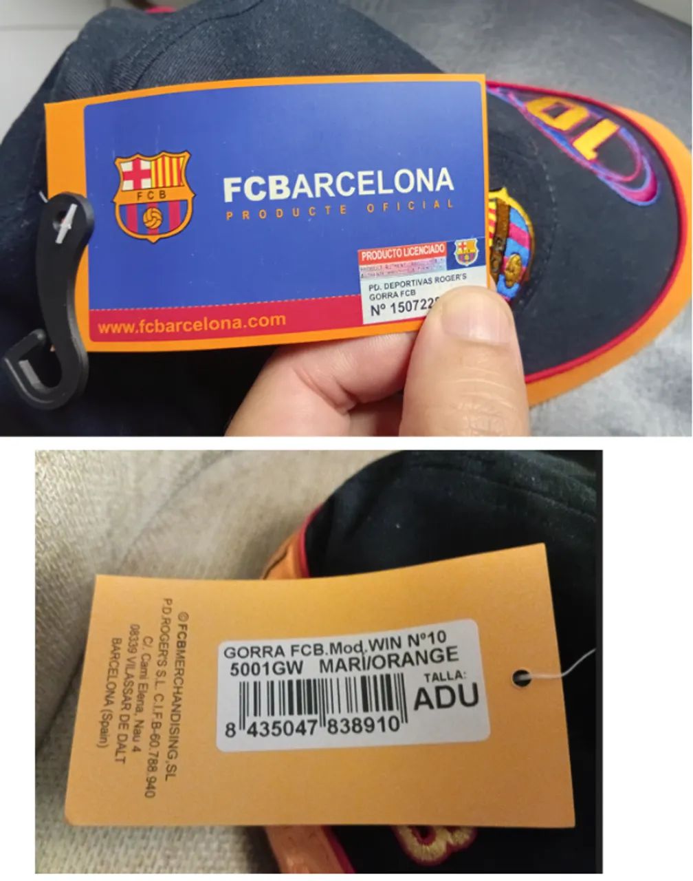 Boné oficial Barcelona, novo e sem uso. Ronaldinho Gaucho - Foto 2