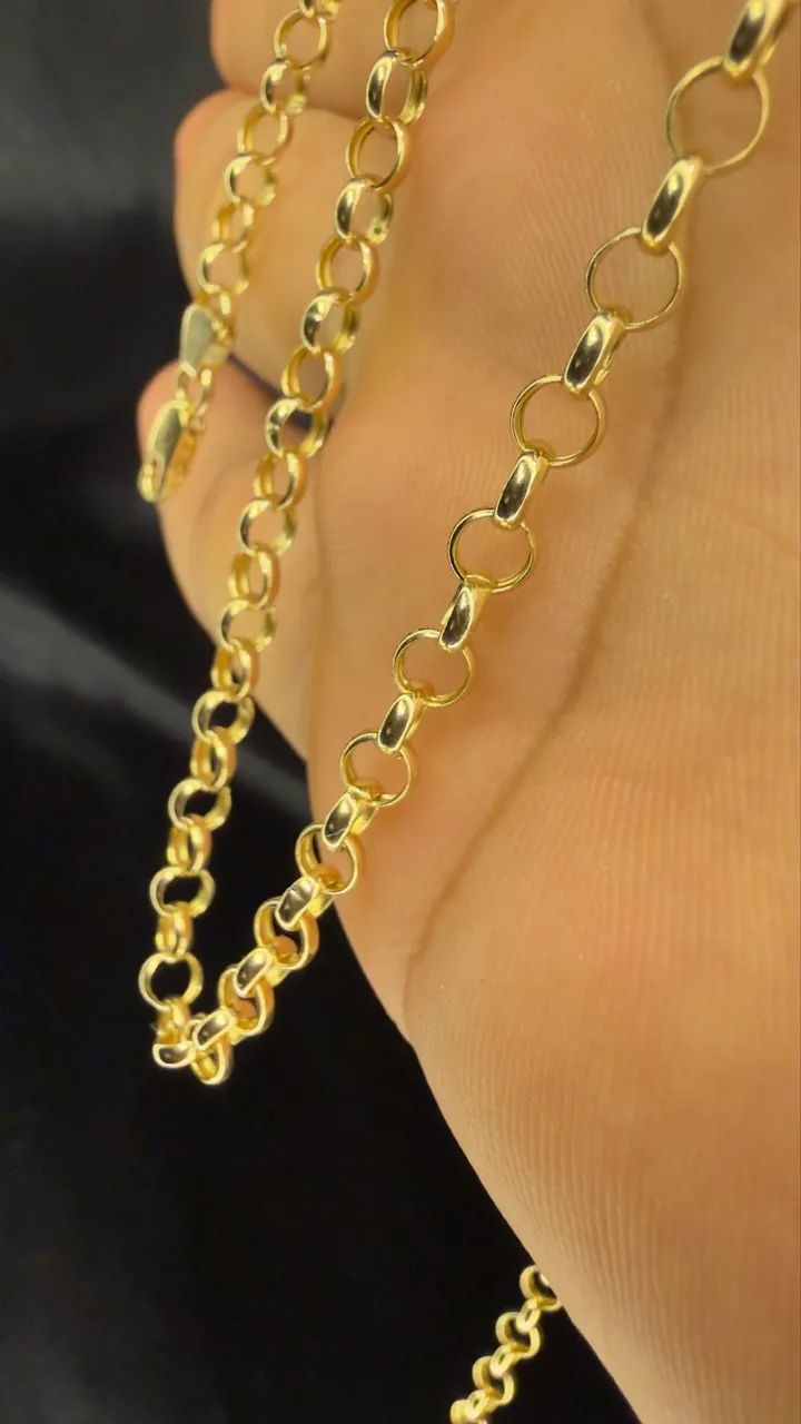 Elo português 60cm ouro 18k 9.95g - Foto 3