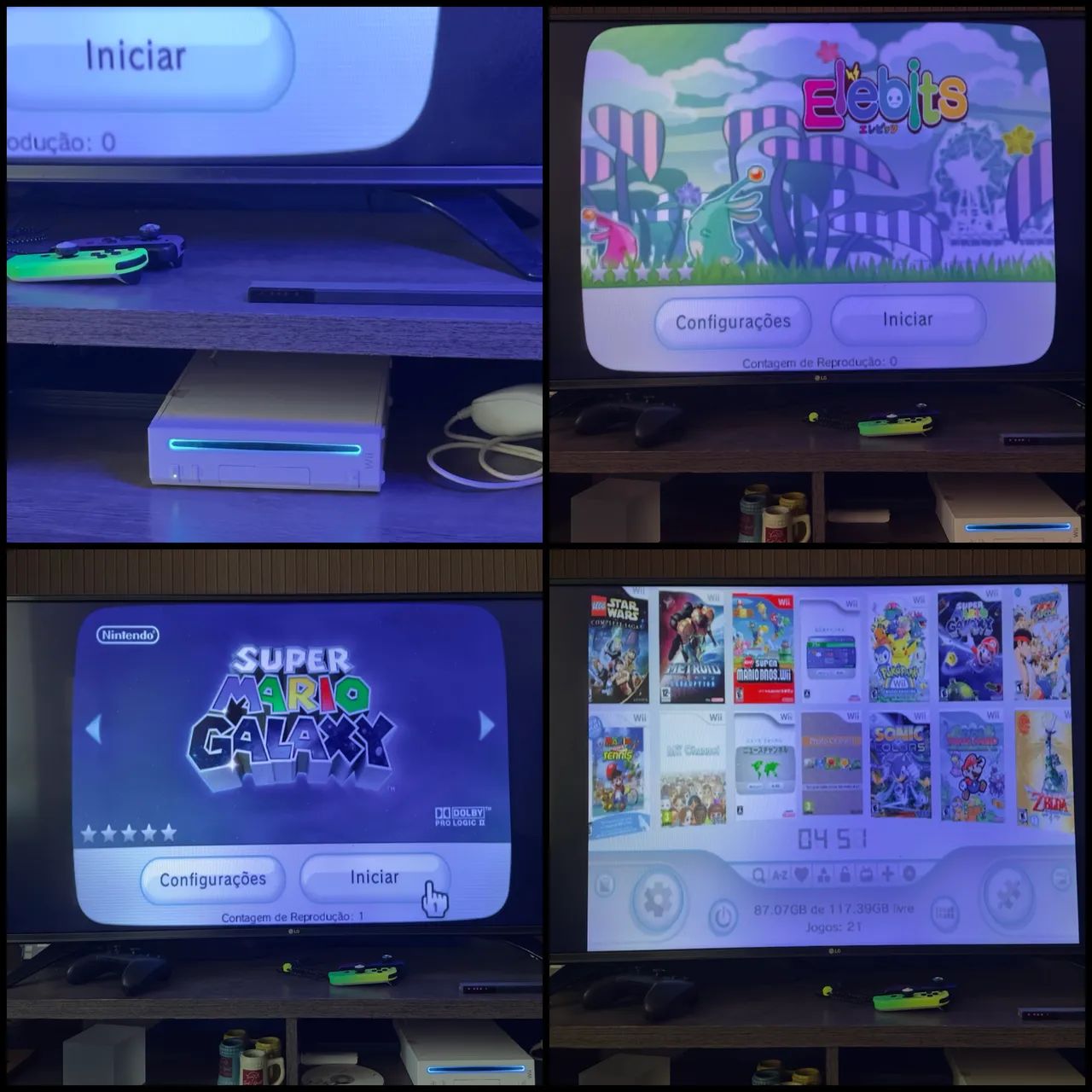 Nintendo Wii Chinês Desbl0quead0 + 128GB + Mídia Físico + Acessórios - Foto 5