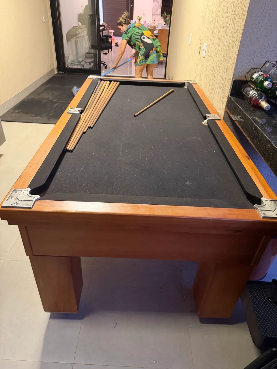 Mesa de sinuca tamanho compacta marca boa ?Bilhar? - Foto 3