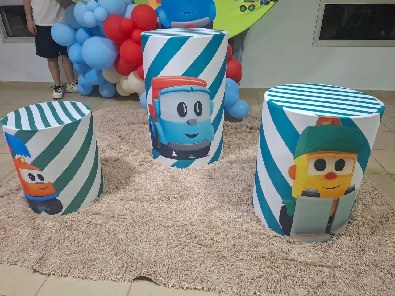 3 peças decorativas do brinquedo Léo 