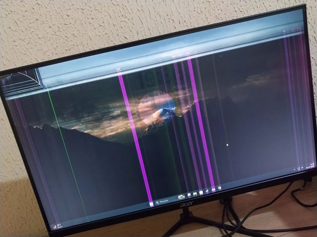 Monitor Acer 24p ips com defeito  - Foto 2