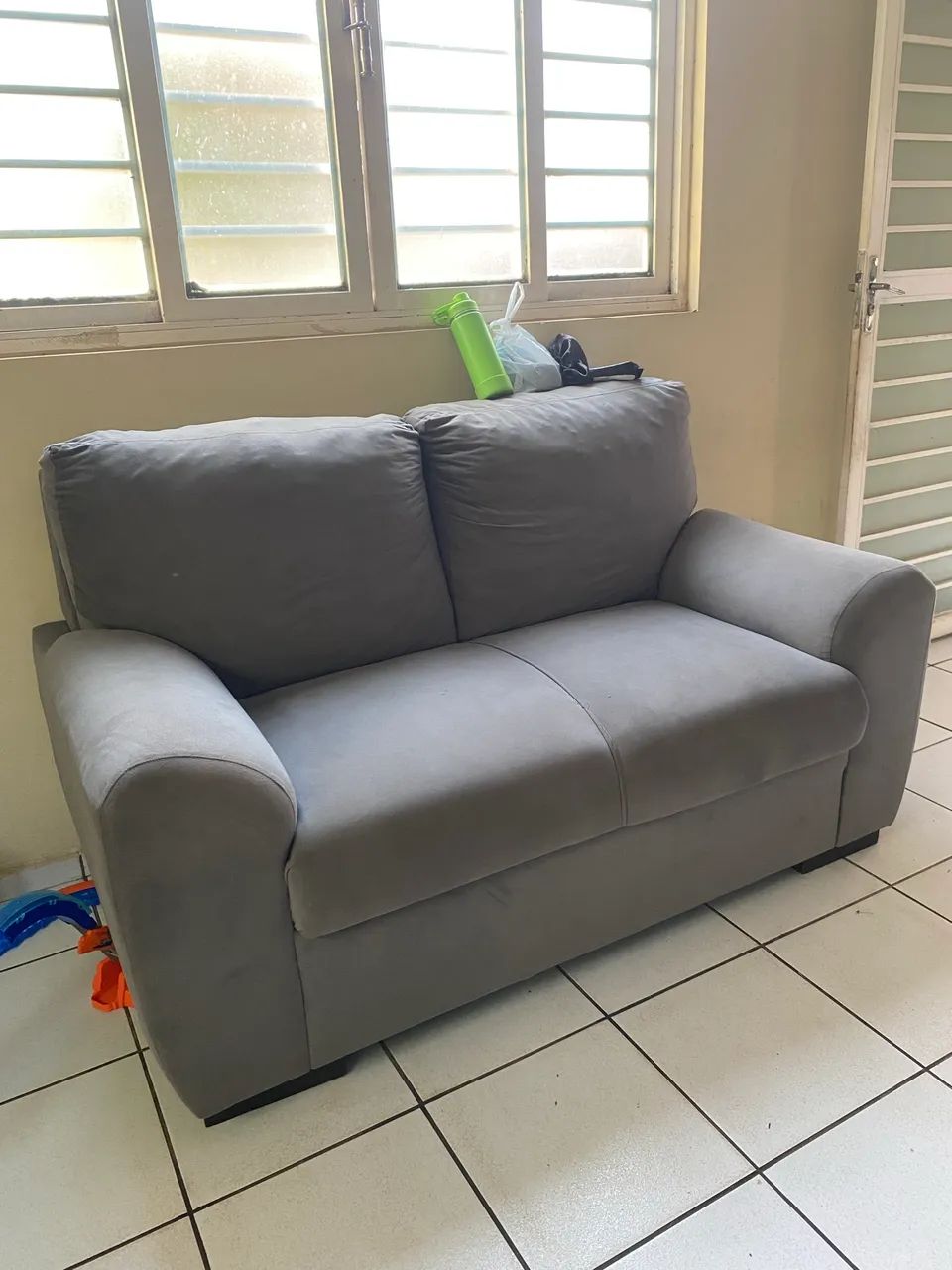 Conjunto Sofá Camurça 2/3 Lugares