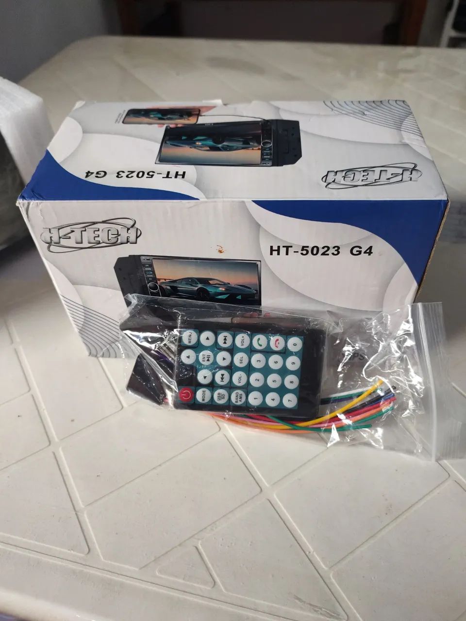 Multimídia h tech 7 polegadas 2 dim com entrada camera de ré 