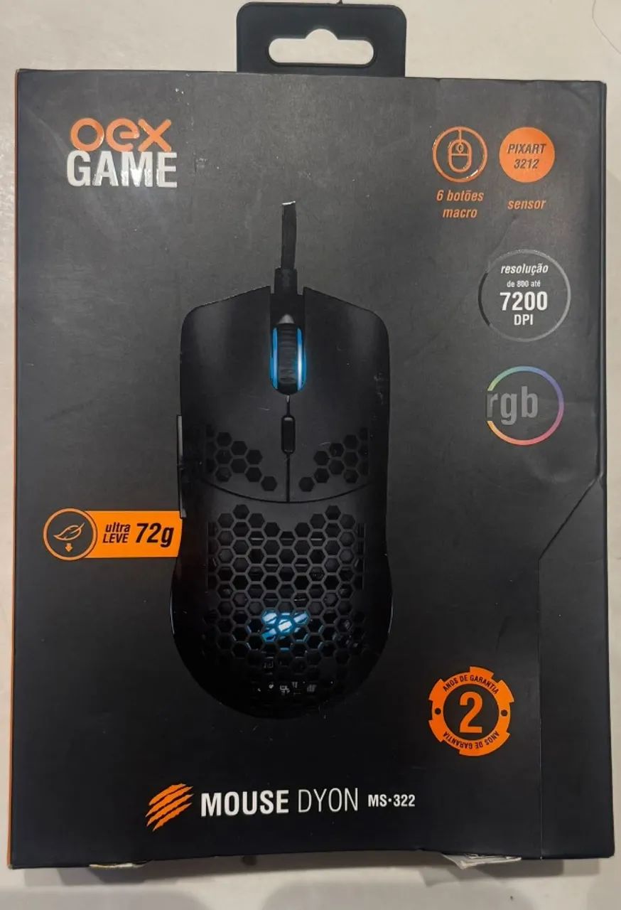 Mouse Gamer Dyon-x Rgb 7200 dpi