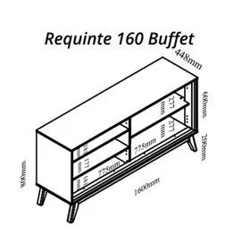 Buffet com LED larg. 1.60m DIVIDIMOS EM ATÉ 10X SEM JUROS - Foto 4