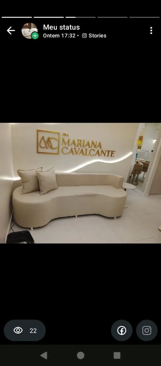 Sofá orgânico moderno 
