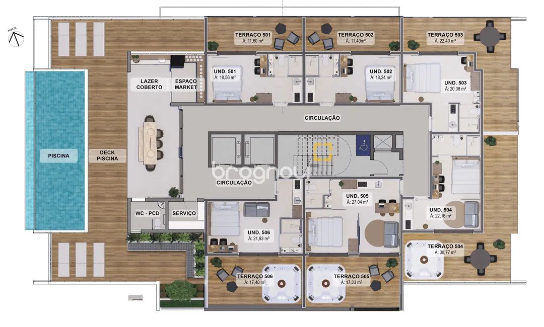 Studio em construção no Spot Canas - Canasvieiras - Foto 4