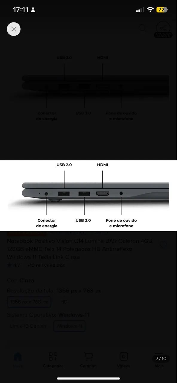 Notebook Positivo Vision C15 Intel Celeron - Foto 4