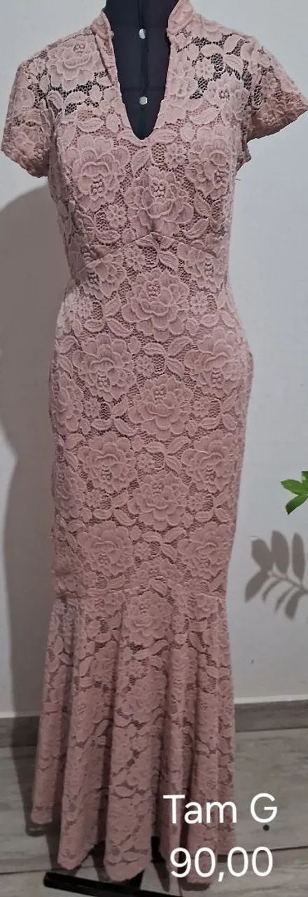 Vestido longo renda Tam G - Foto 4
