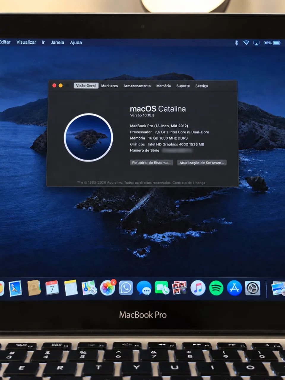 MacBook Pro 13? Mid 2012 A1278 i5 16GB RAM SSD 128GB + Caixa