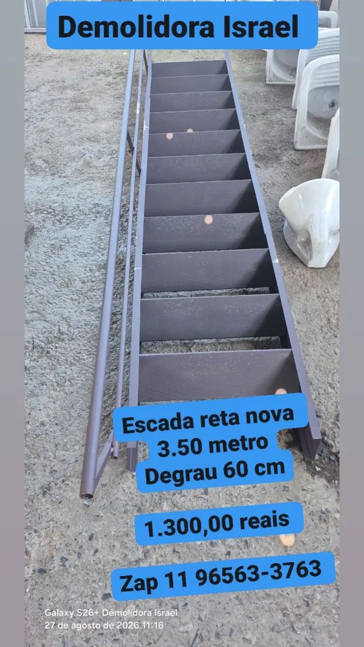 Escada reta nova 