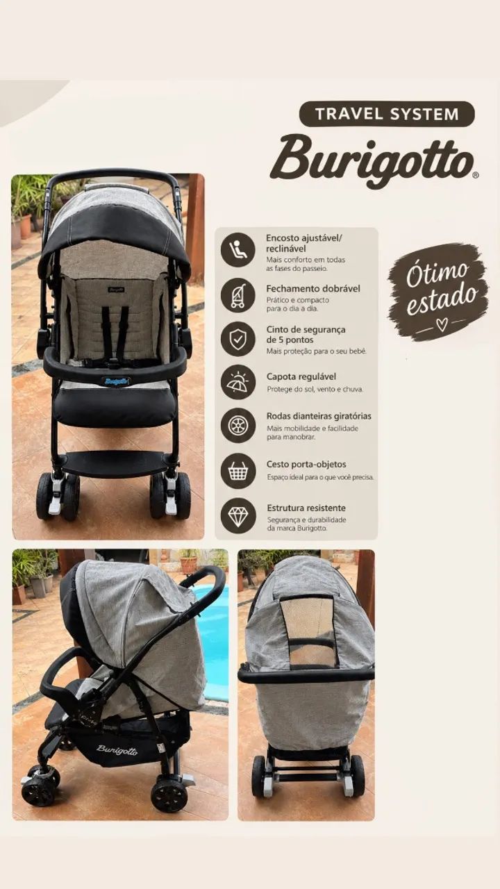 Carrinho de Bebê Burigotto 