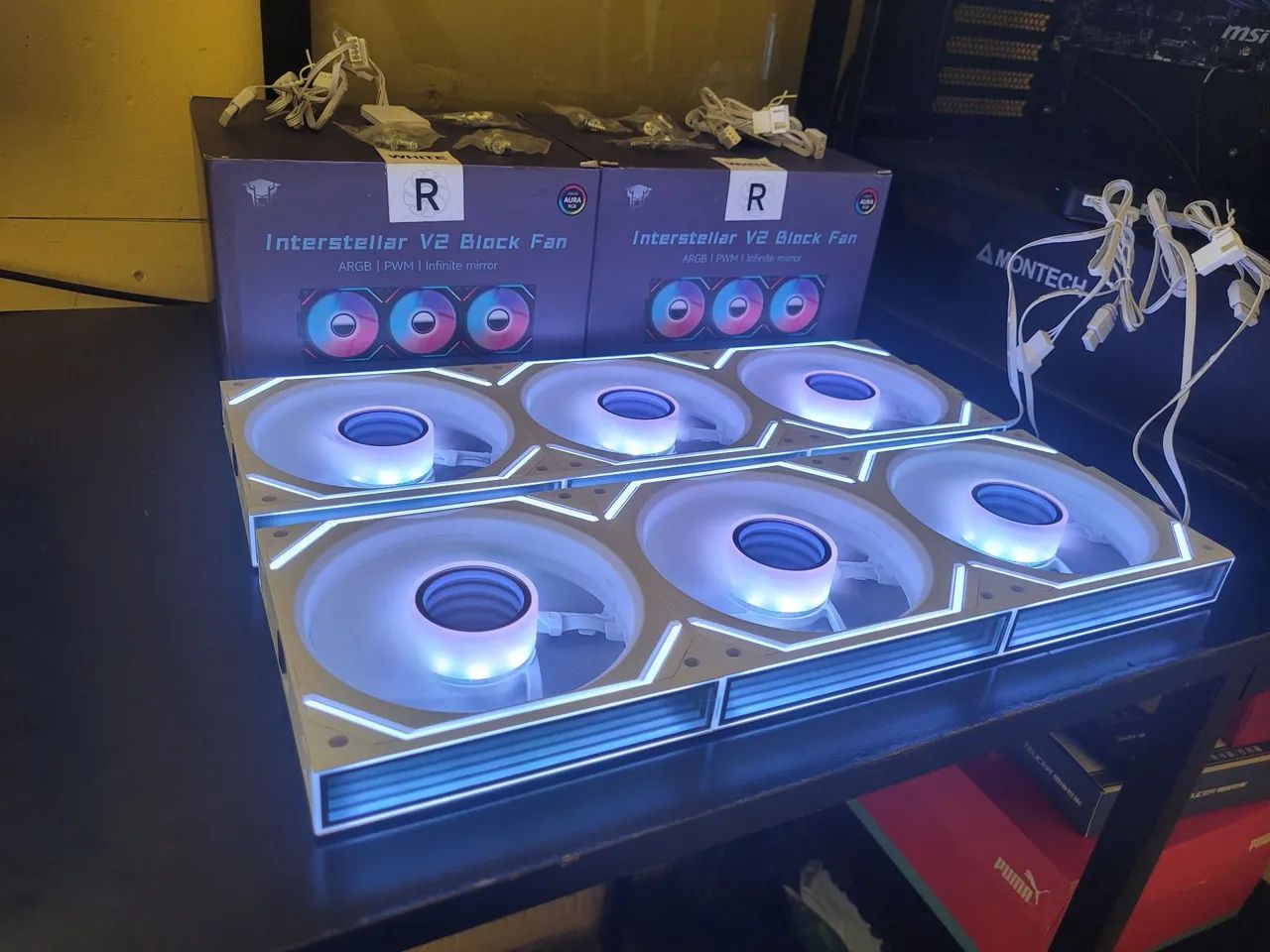 KIT C/6  FANS UNI FAN JUNGLE LEOPARD INTERSTELLAR V2 ARGB - PWM BRANCAS ( REVERSAS) - Foto 5