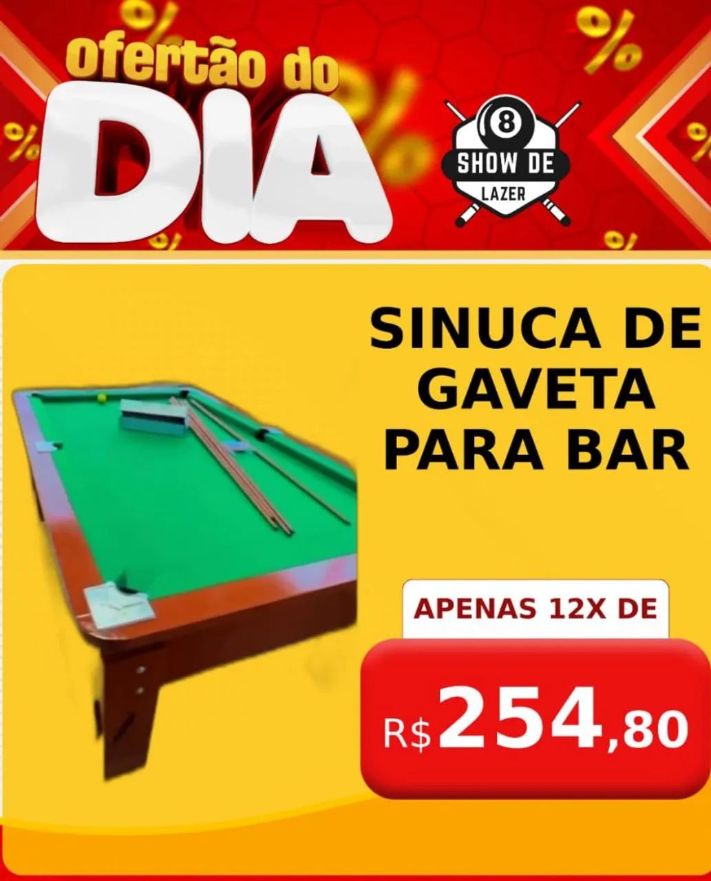 Sinuca De Gaveta Para Bar Verniz Em Promoção  - Foto 2