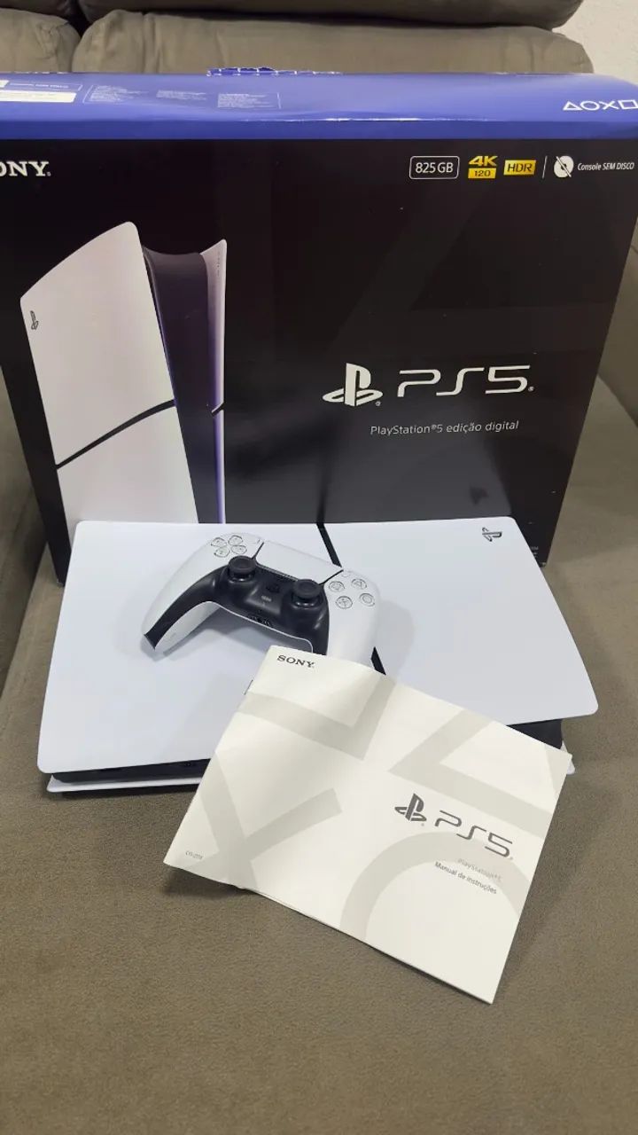 PlayStation 5 Digital Edition 825GB Seminovo Sem Arranhões Com Caixa + 1 Controle Original - Foto 4