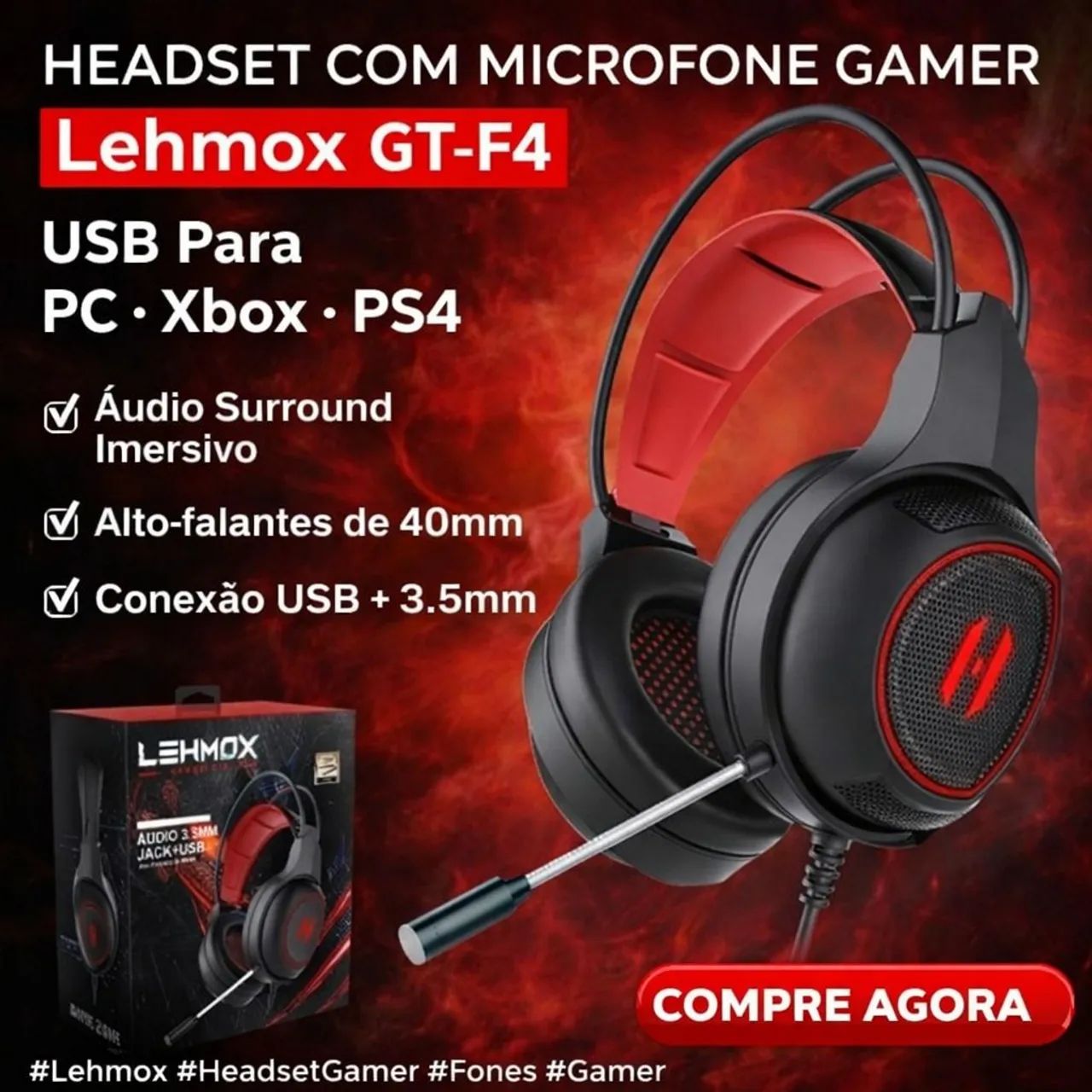 Fone Gamer Lehmox