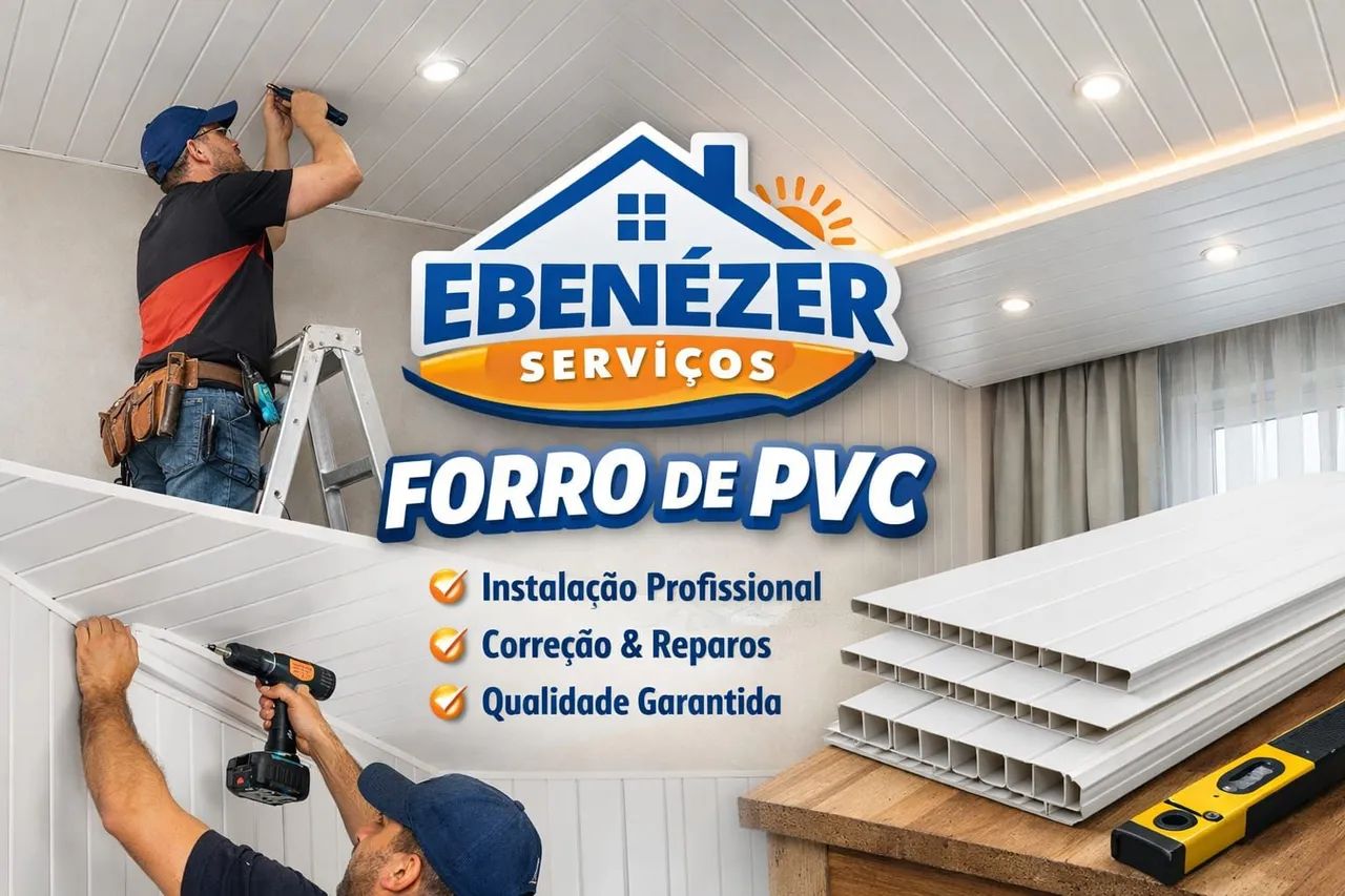 Instalação de forro de PVC