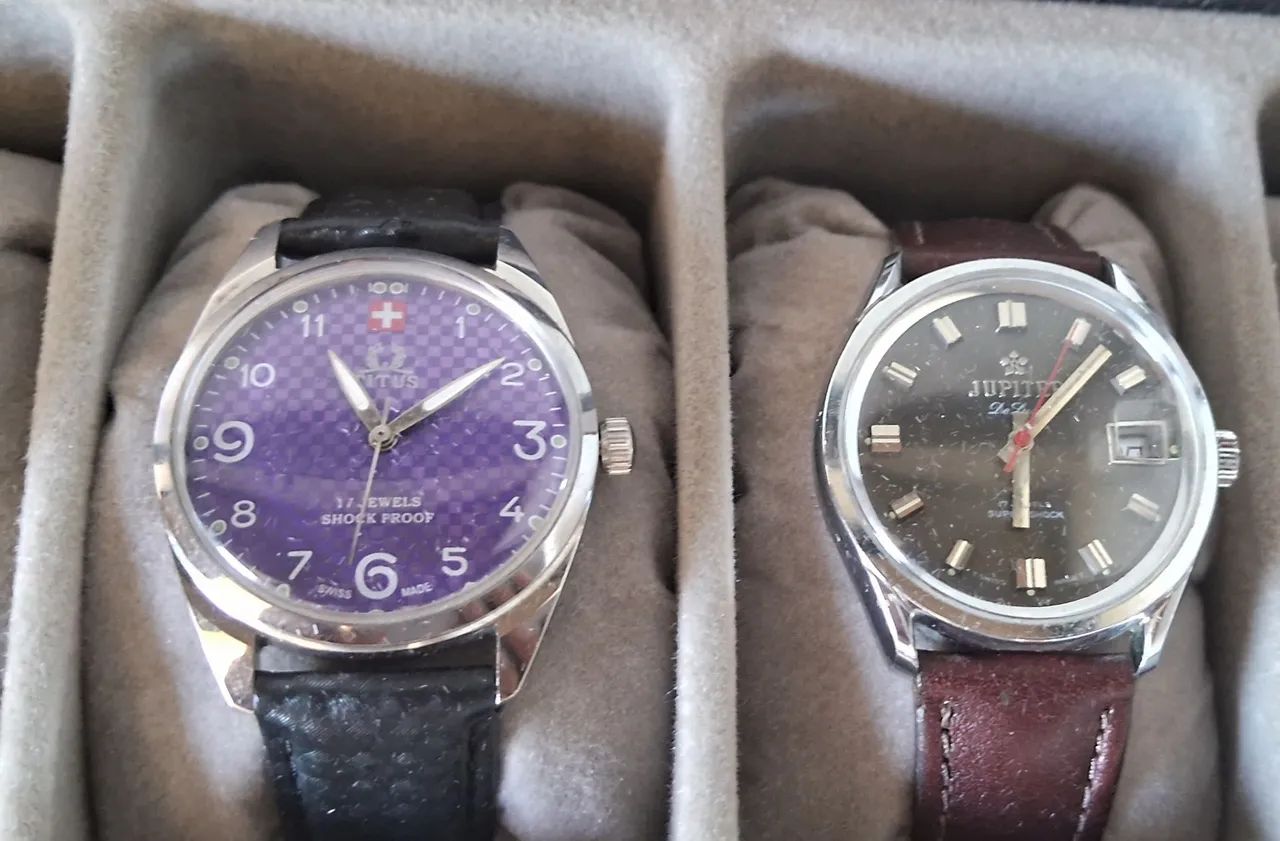 Relógio automático vintage Citizen Technos Titus Jupiter e Sandoz - Foto 2