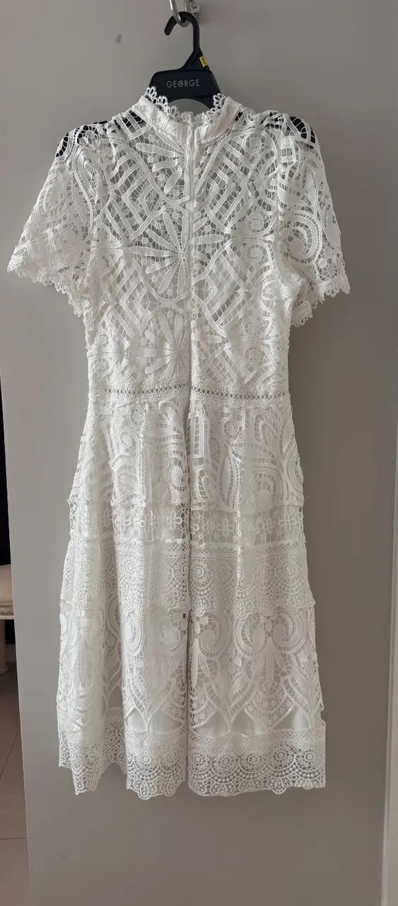 Vestido rendado branco - Foto 2