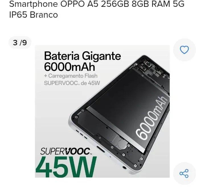 celular oppo A5 256gb - Foto 4