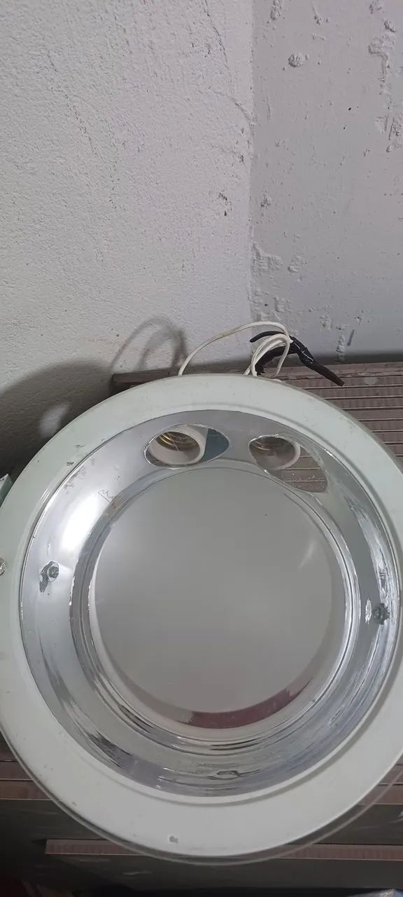 9 luminárias de embutir redonda branco