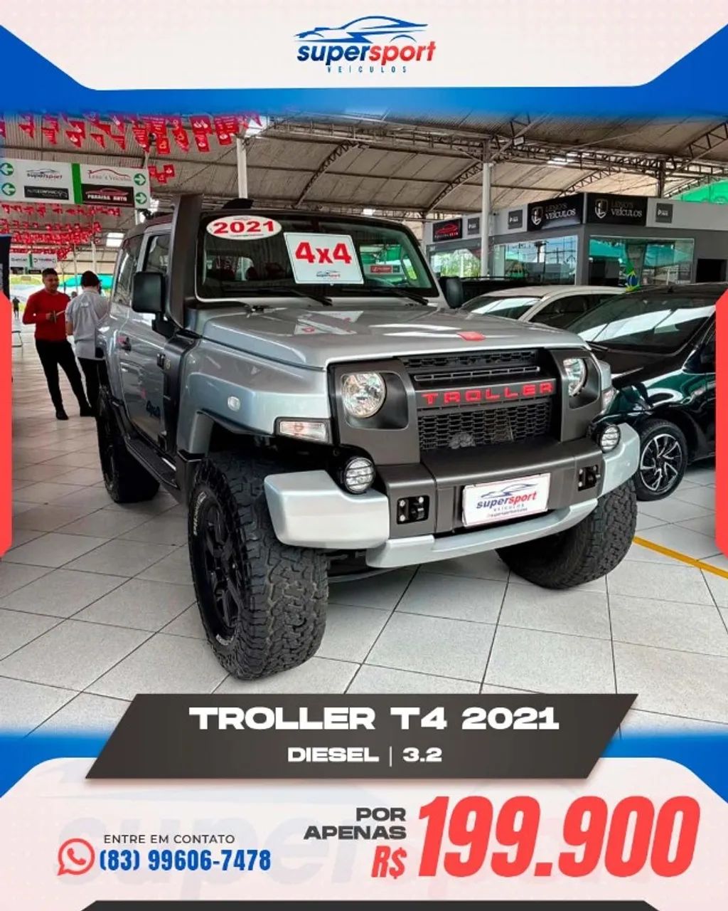 Troller T-4 T-4 4x4 3.2 Tdi Cap.Rígida Die. Aut. 2021