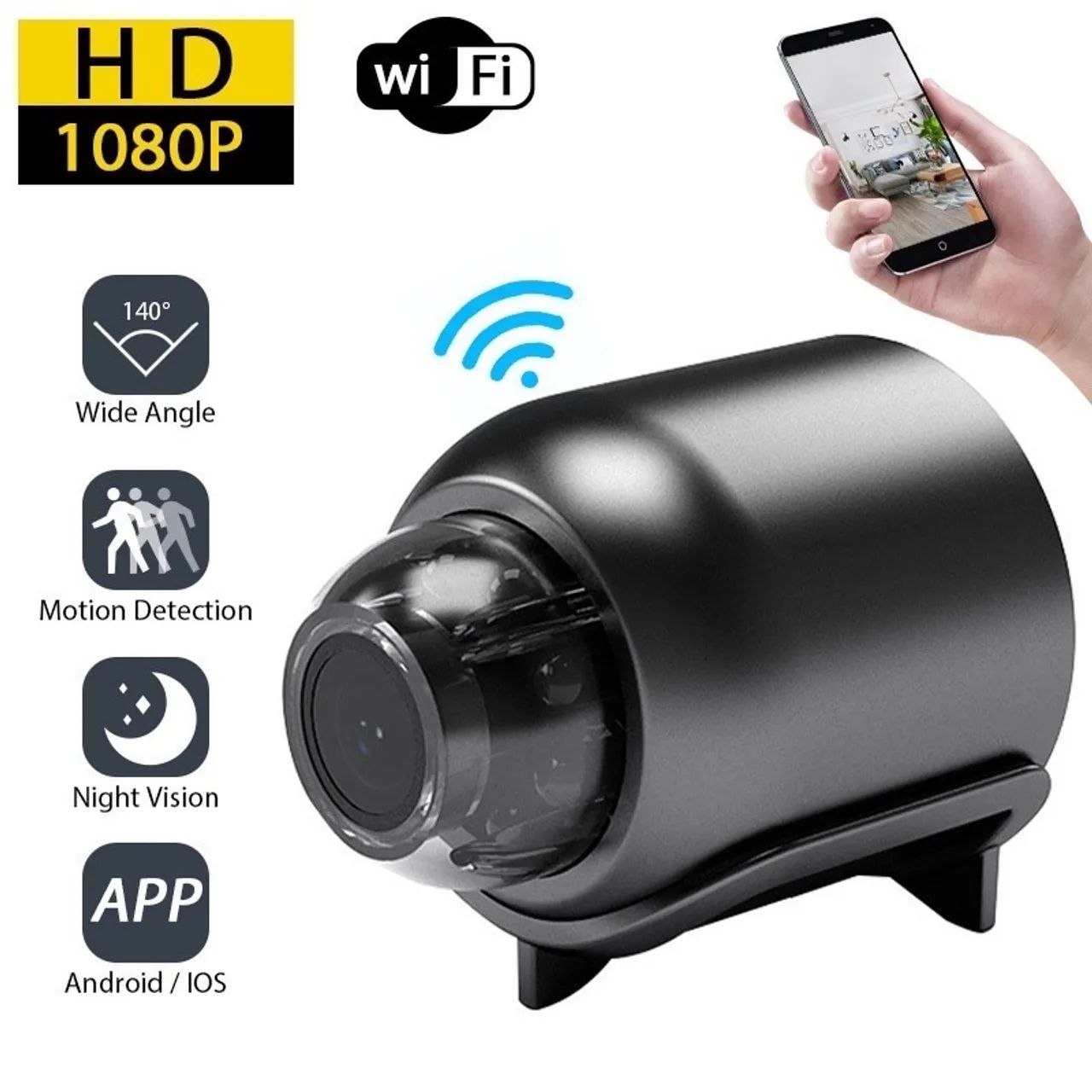 Mini Câmera X5 Espia 1080p Sem Fio Wi-fi Com Gravação - Foto 3