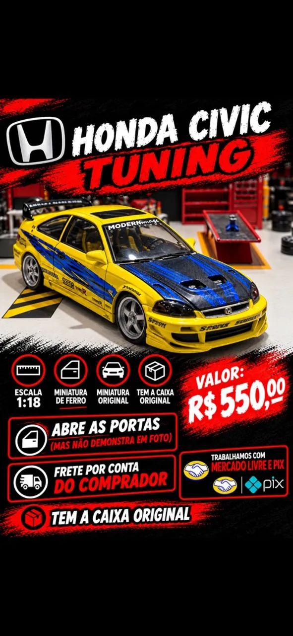 Miniatura Honda Civic 1:18