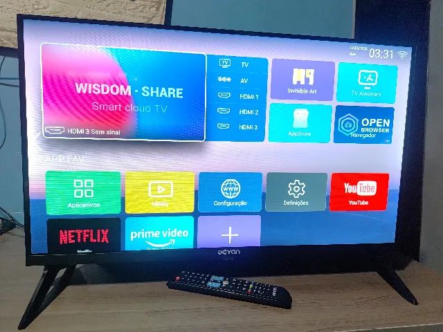 Smart TV Televisão Weyon 32 Polegadas Android Wi-Fi Bluetooth