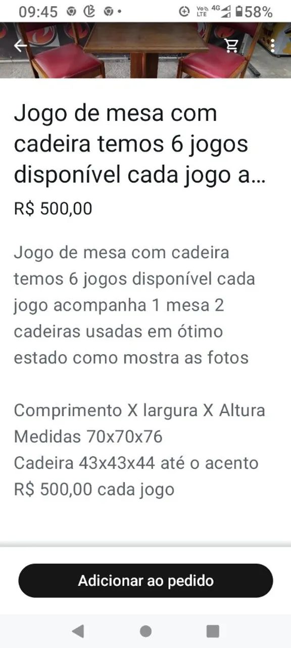 Conjunto de mesas e cadeiras para restaurante  - Foto 5