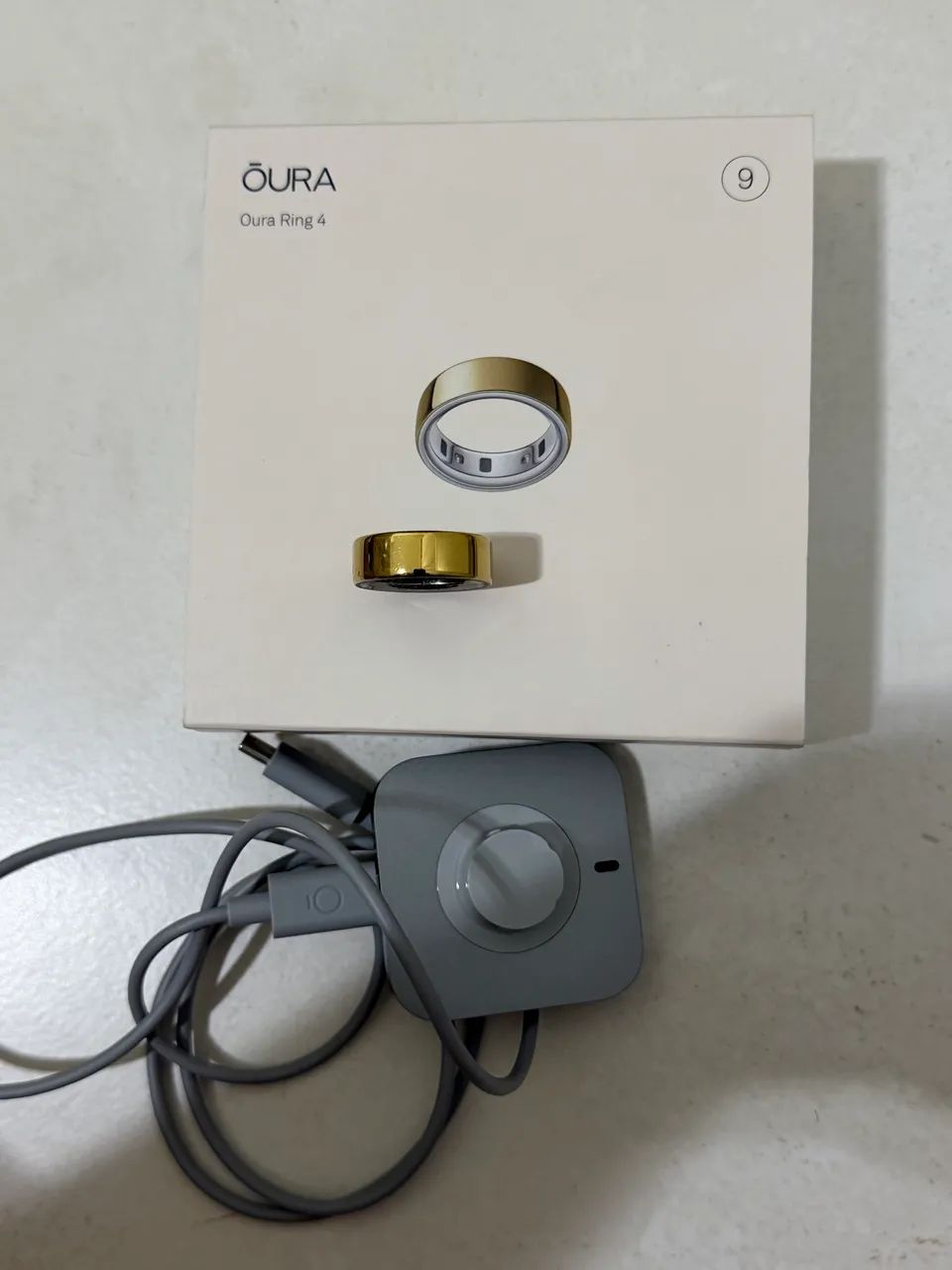 Oura ring 4 tamanho 9 dourado/gold