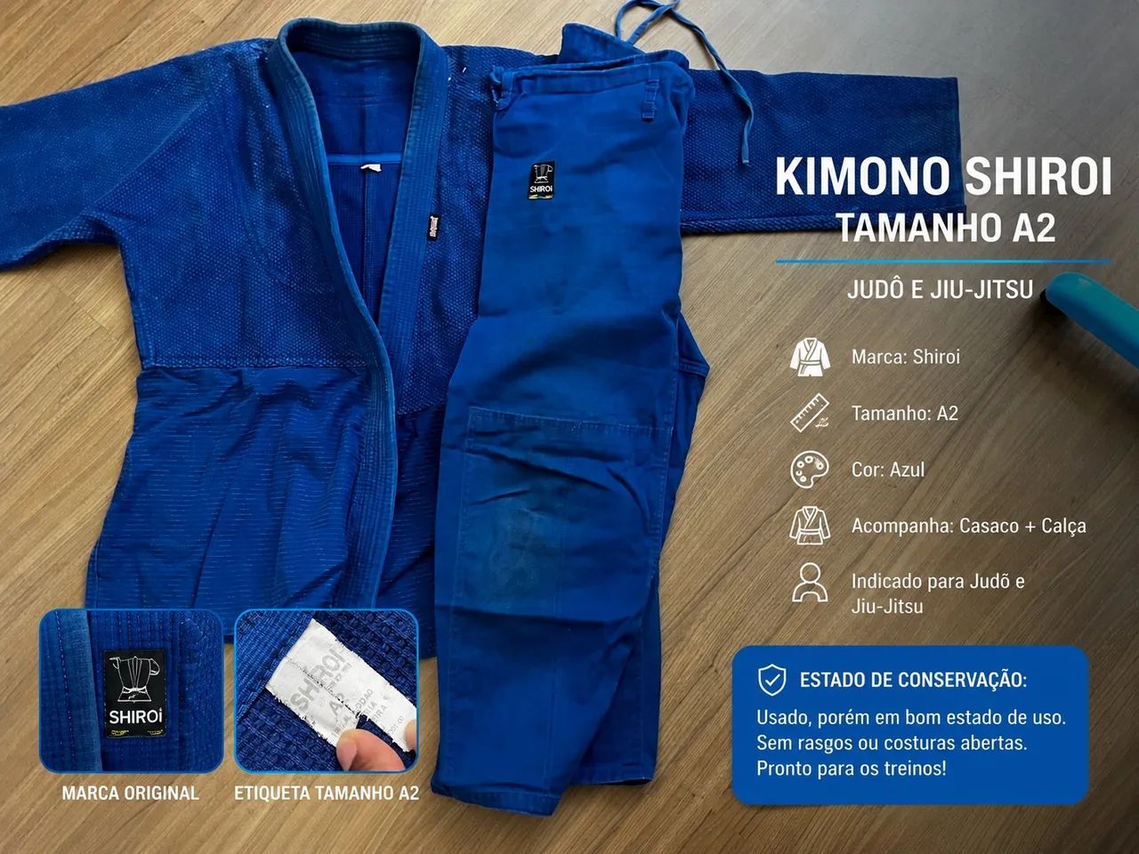 Kimono shiroi A2 azul