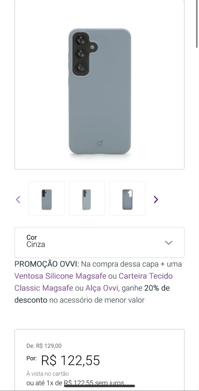 Capa OVVI S25+ original nunca usada - Foto 5