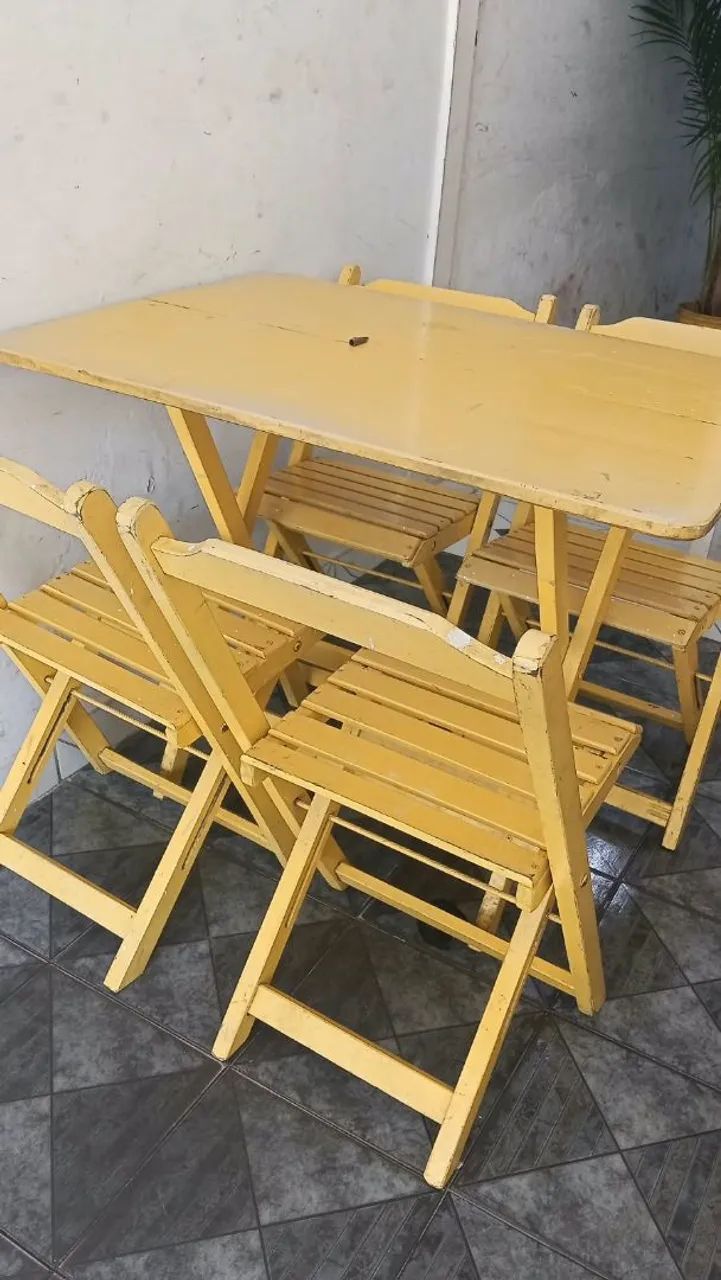 Mesa dobrável em madeira - Foto 4