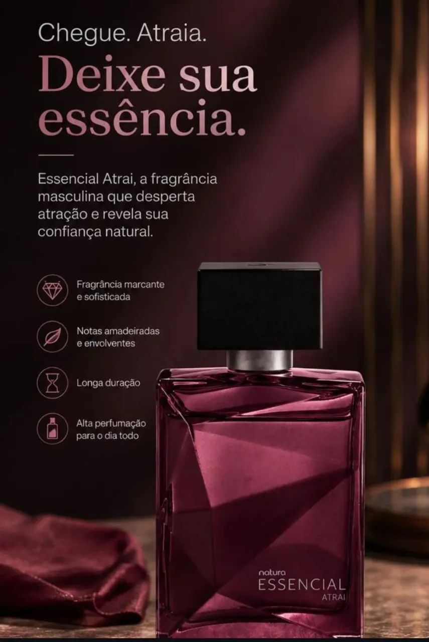 DEO PARFUM ESSENCIAL ATRAI MASCULINO  - Foto 4