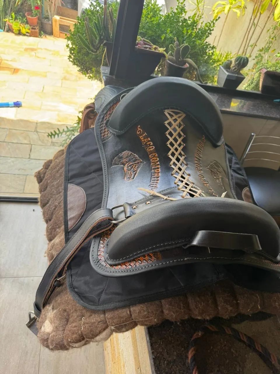 ENCILHA COMPLETA - COURO LEGÍTIMO  - Foto 4