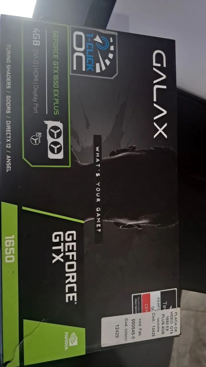 Placa de video George gtx 1650 ex pousada 4gb