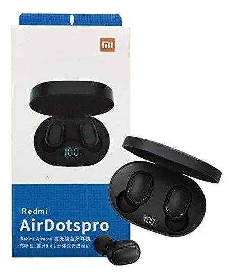 Fone De Ouvido Bluetooth Airdotspro Redmi Com Visor Preto - Foto 2
