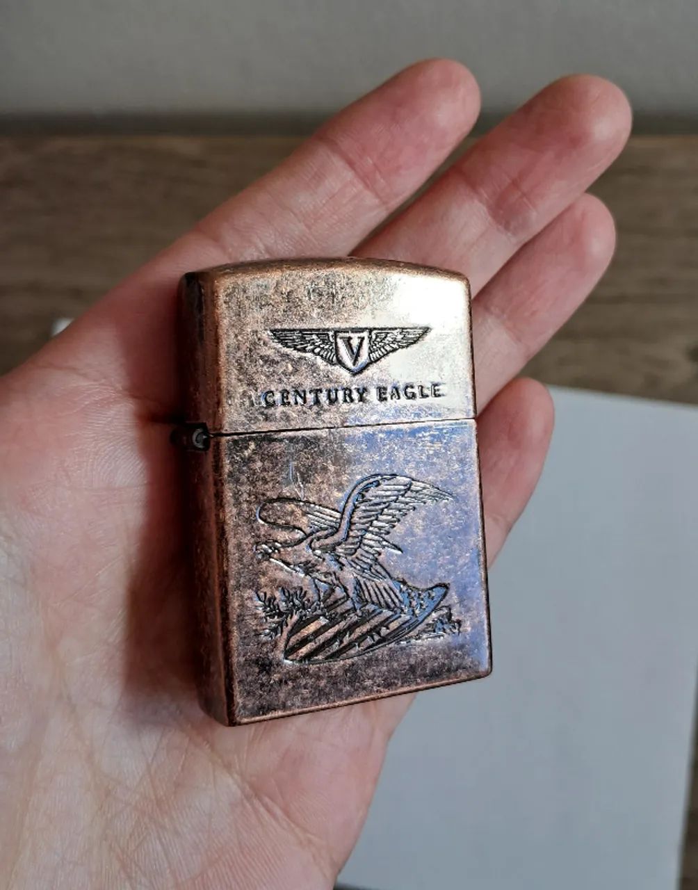 Isqueiro Star Eagle Bronze Envelhecido