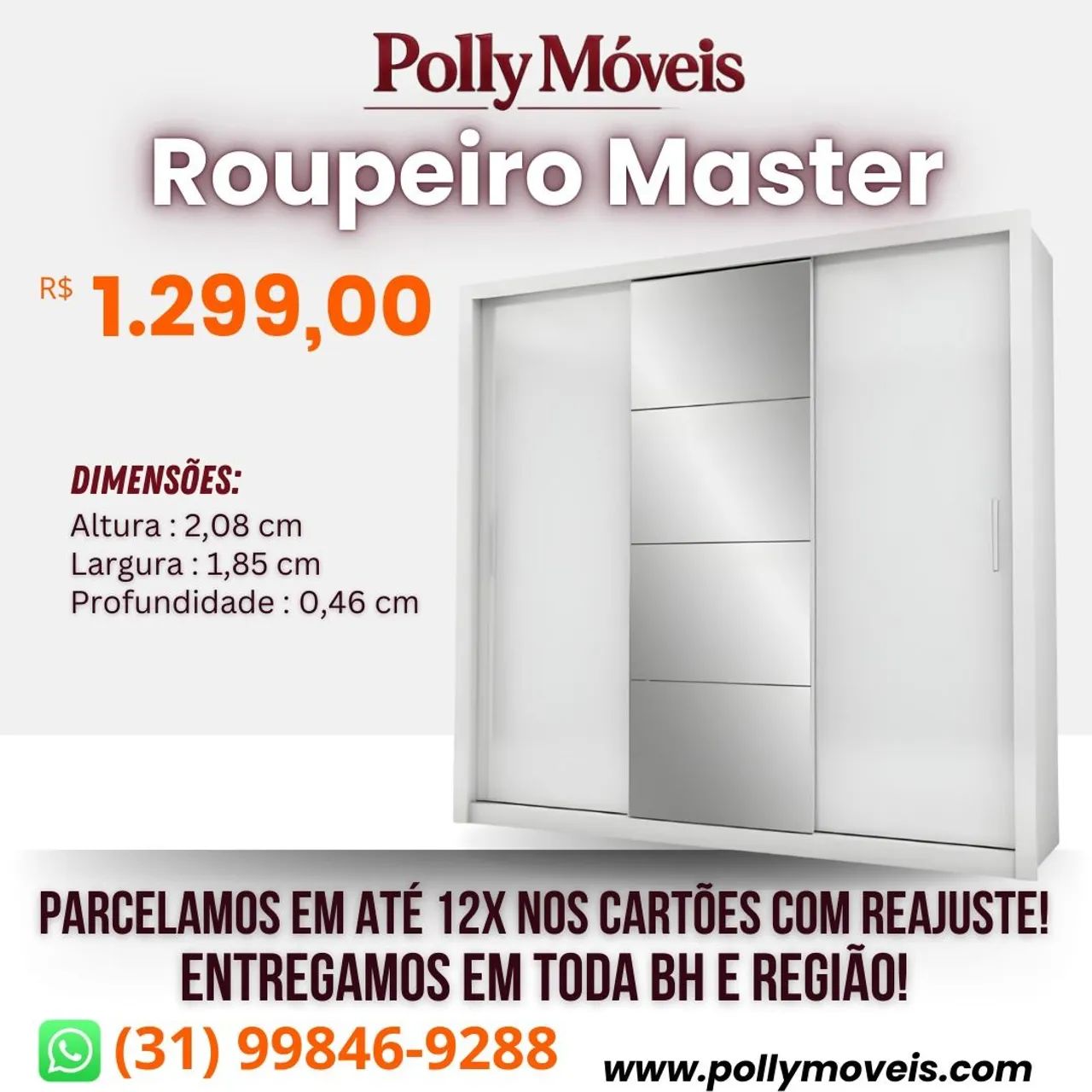 Guarda Roupa Master! Pronta Entrega!