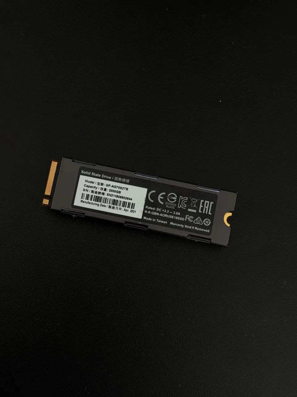 Nvme SSD Aorus Gen4 7000s 2TB - Foto 5