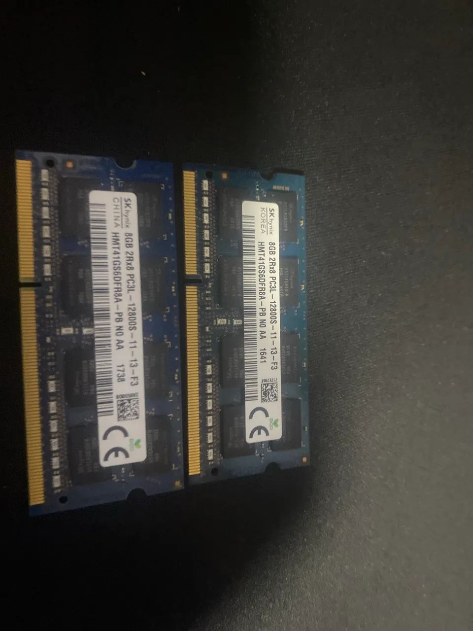 2x8GB DDR3L 1600MHz notebook? por R$130