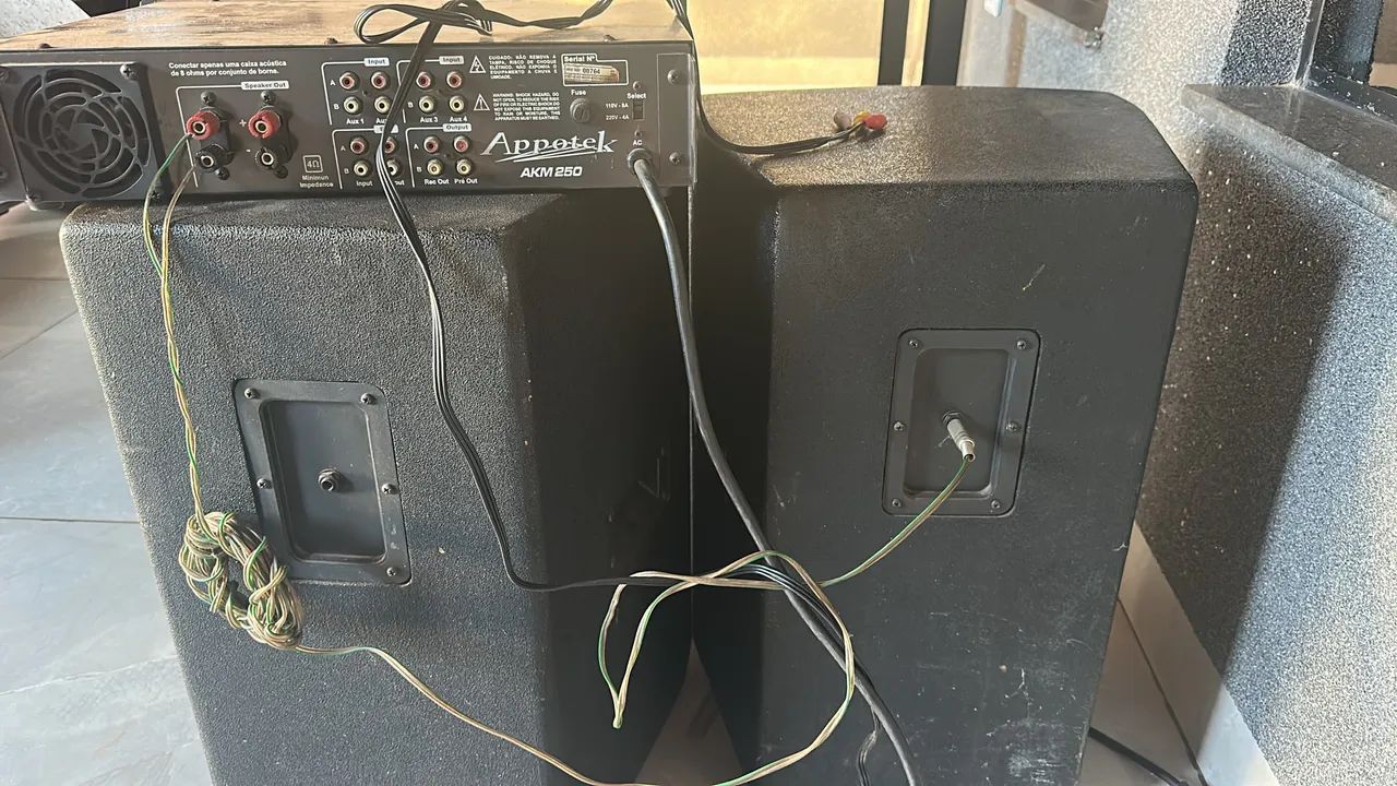 Som amplificador caixas e suporte - Foto 2