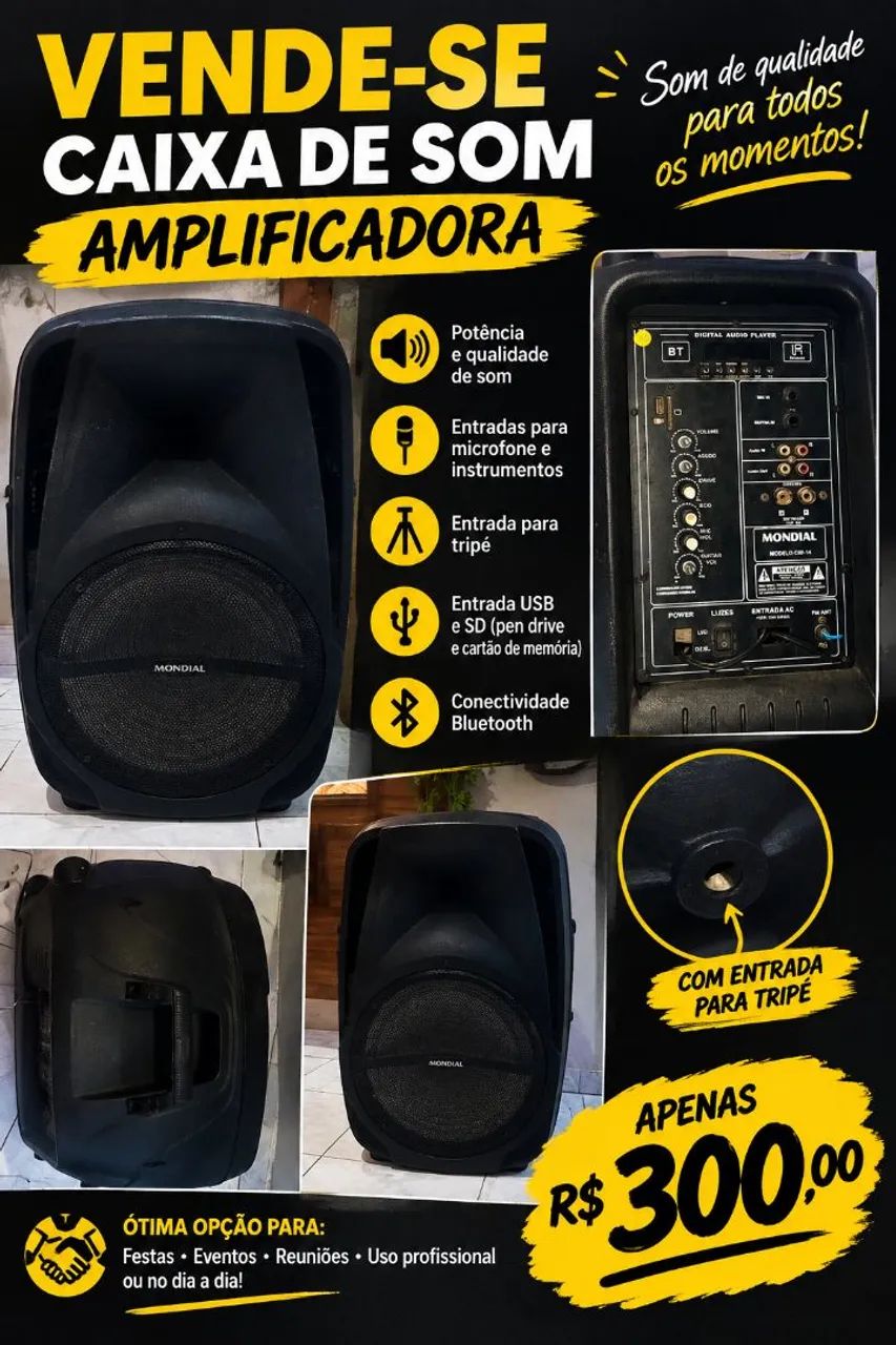 Caixa de Som Amplificadora 