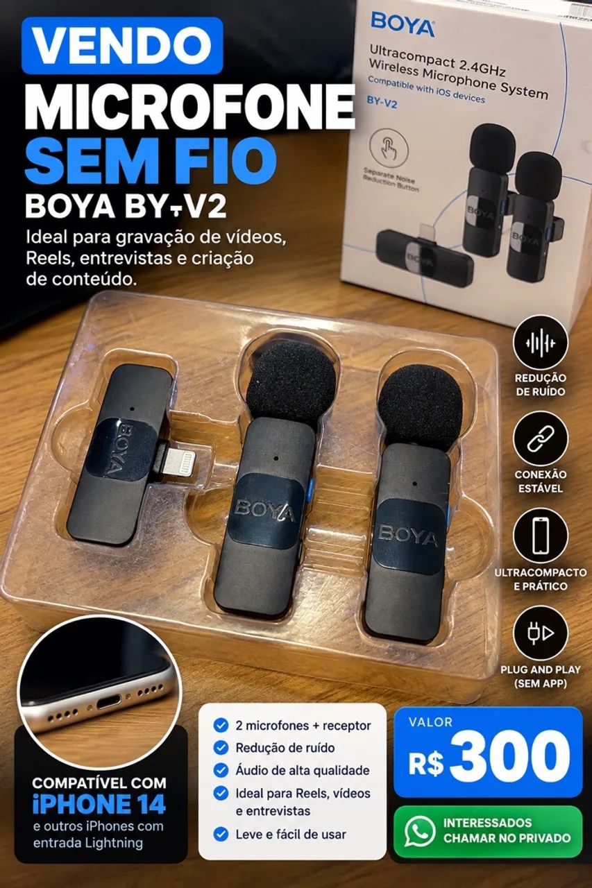 ? VENDO MICROFONE SEM FIO BOYA BY-V2