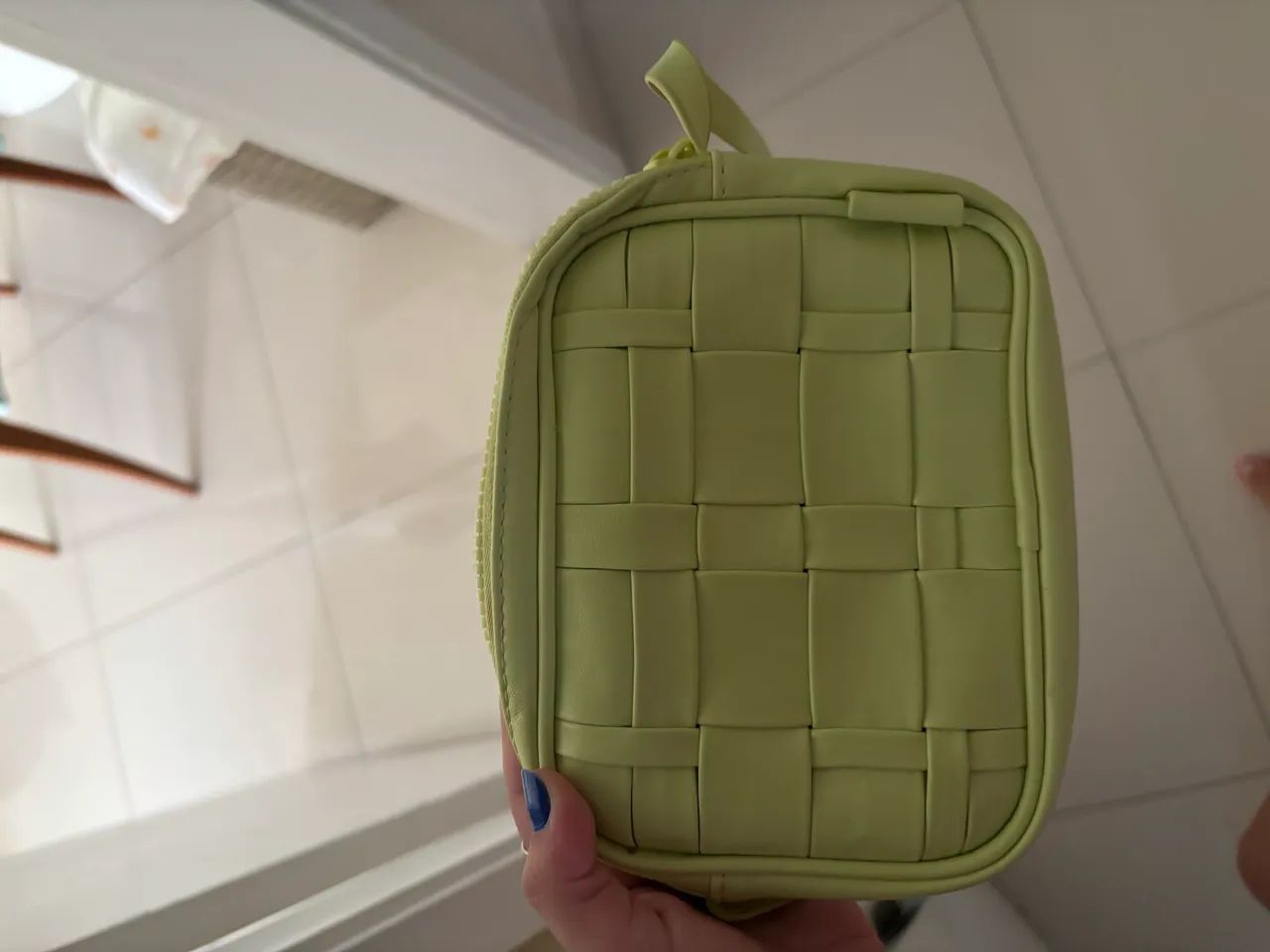 Bolsa Zara Verde Lima Trançada com Alça - Foto 3