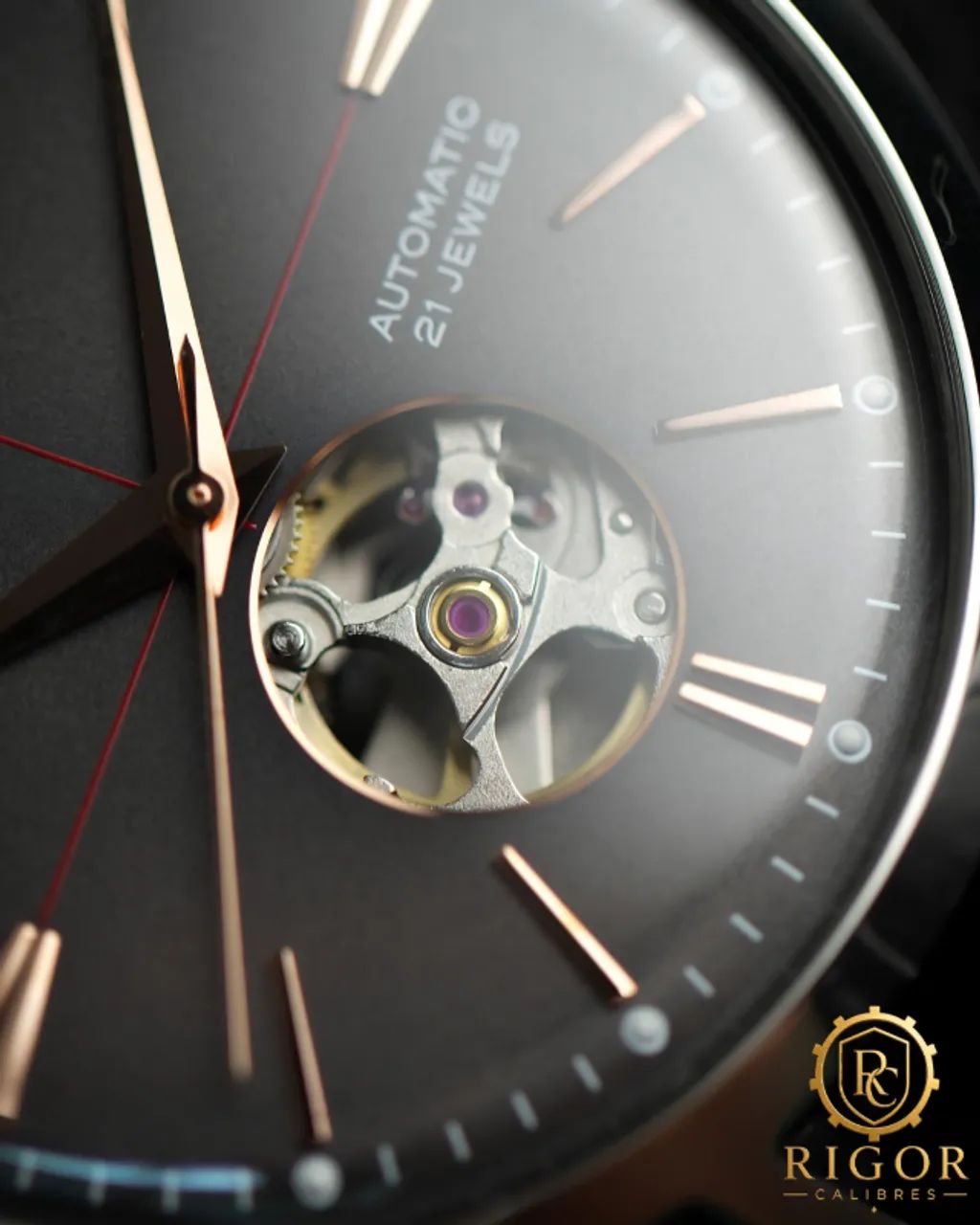 Relógio Masculino Bulova Classic 98A187: Automático, Esqueleto, Grafite, 41mm - Foto 4