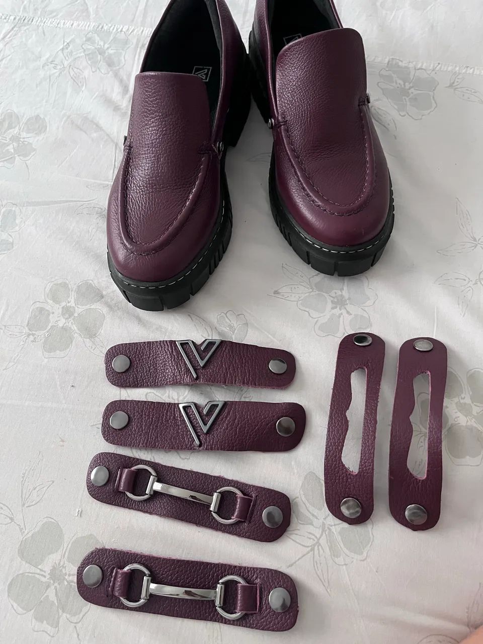 Mocassim couro legítimo bordo 35 - Foto 4