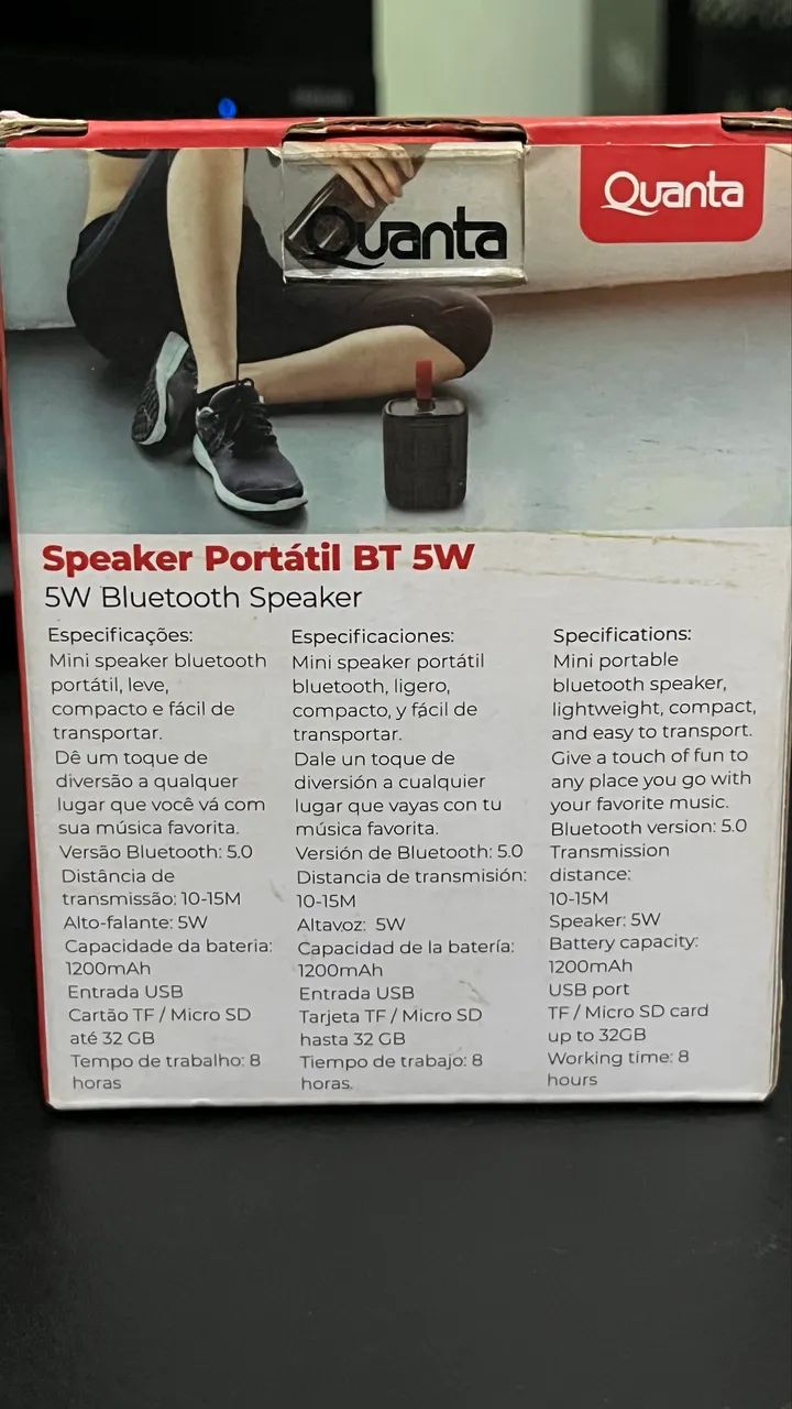 CAIXA DE SOM Portátil 5W Bluetooth - Foto 4